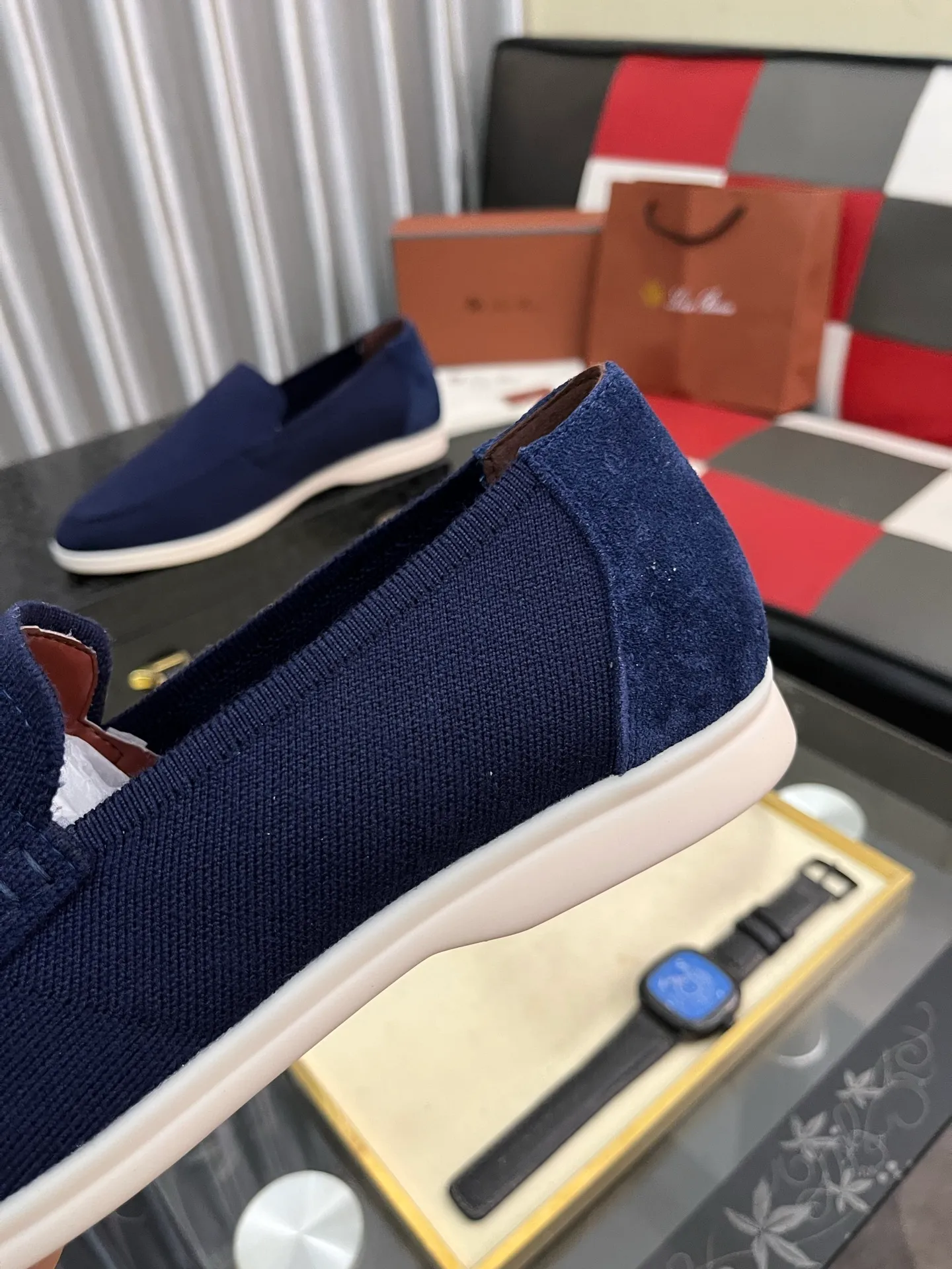Men's men's shoes💰420⌚️⌚️Loro*Piana pure original 2025 soft and comfortable LP deerskin flat-soled casual star's same style slip-on Loaf men's shoes, size: 38-446️⃣colors available